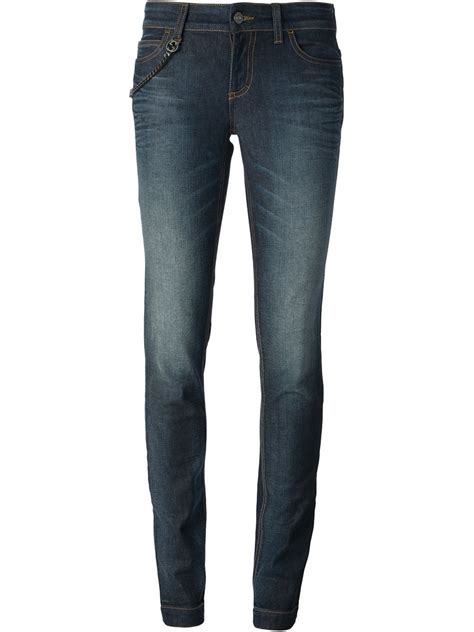 Lyst - Gucci Skinny Jeans in Blue