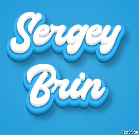 Sergey Brin Text Effect and Logo Design Celebrity