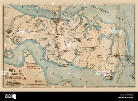 Civil War Peninsula Campaign Map