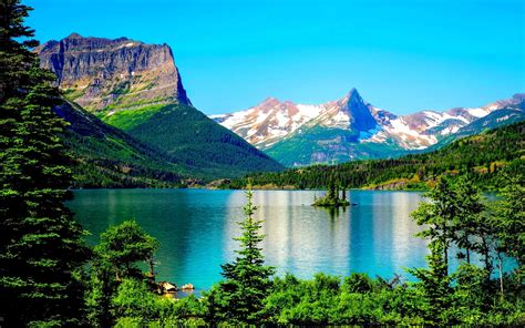 Lake Glacier National Park Montana Wallpapers - Wallpaper Cave