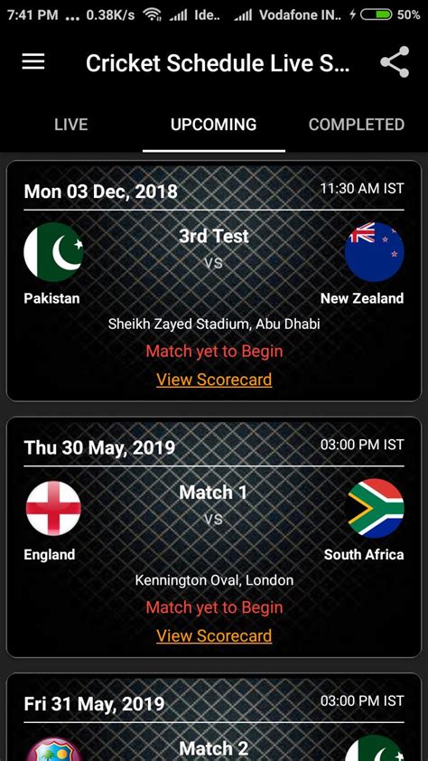 Cricket Schedule Live Scores APK voor Android Download