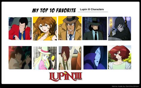 My Top 10 Favourite Lupin III Characters by NurFaiza on DeviantArt