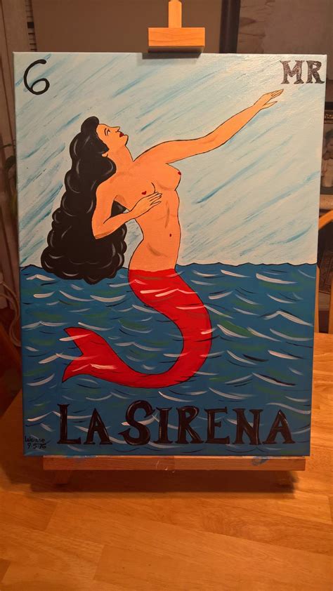 “La sirena” loteria inspired art. Acrylic on 18x24 canvas | Art inspiration, Art, Canvas