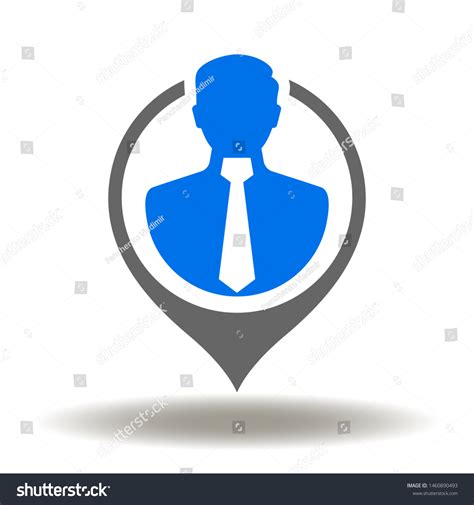 Placement Logo Businessman Location Pin Icon: vector de stock (libre de ...