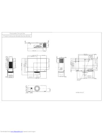 Panasonic PT-EX500 Dimensional Drawing | Manualzz