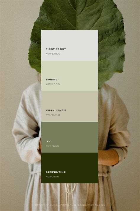 Rooted, organic and serene colour palette inspired by nature | Green colour palette, Nature ...