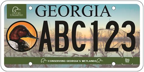 Car Tag - Georgia Ducks Unlimited