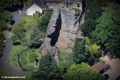 aeroengland | aerial photograph of Bridgnorth Castle Shropshire England UK