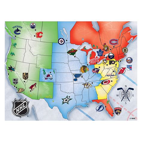 MasterPieces - NHL USA Puzzle Map, 500 Pieces - Walmart.com