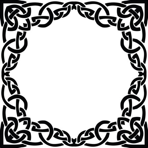 Download Free Clipart Of A Celtic Frame Border Design Element - Celtic Knot Frame | Transparent ...