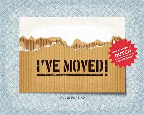 Pack of 25 moving announcement custom postcards by Pupsiku | Custom moving announcement, Moving ...