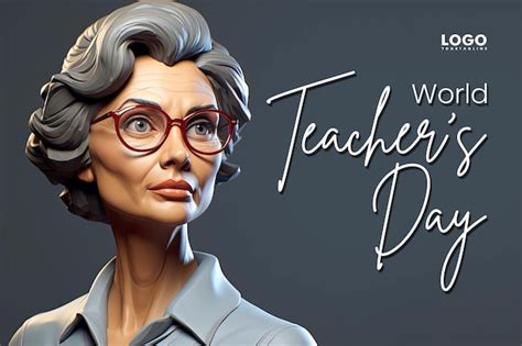 Premium PSD | World teacher's day banner template