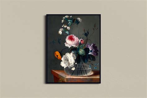 Still Life Flowers Vintage Bouquet of Flowers Art Floral - Etsy