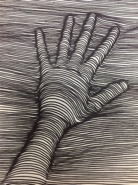 Image result for line drawing relief hand | Contour line art, Cross contour line drawing ...