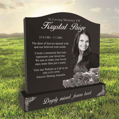 Laser Etched Headstone designed by Forever Shining | Tombstone designs ...