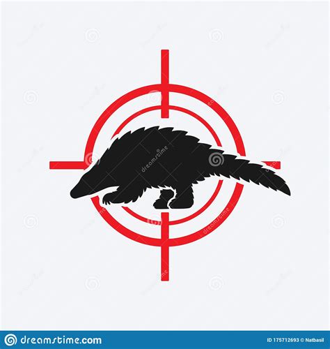 Pangolin Logo Design Vector. Pangolin Silhouette. Vector Illustration ...