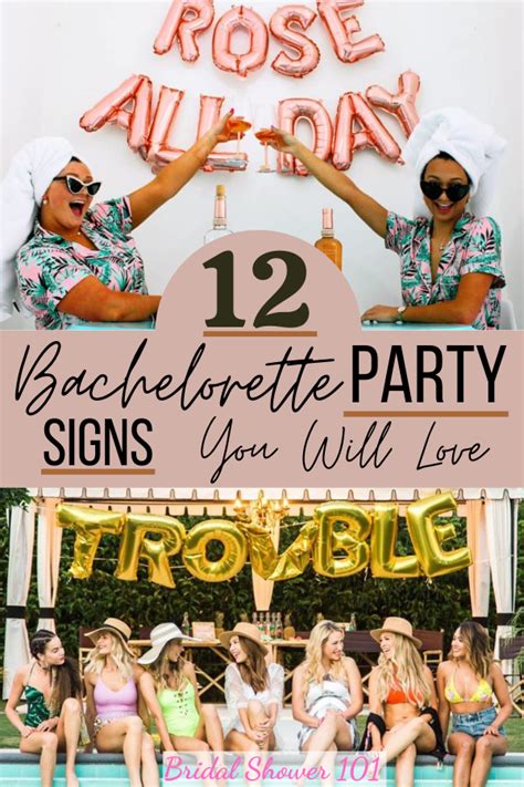 12 Bachelorette Party Signs For Your Bach Bash | Bridal Shower 101