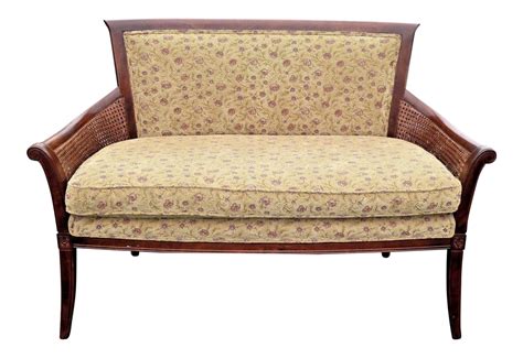 Vintage Ethan Allen Floral Settee on Chairish.com Settee Loveseat, Country Antiques, Couch, Sofa ...