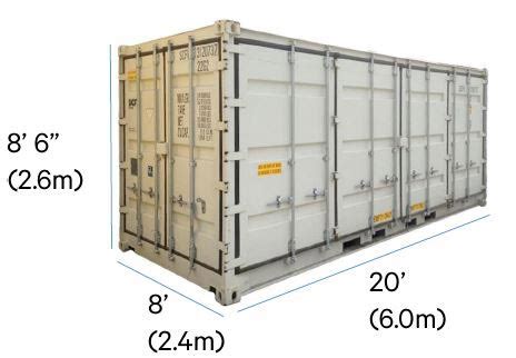 20ft side door shipping containers, ideal for packing efficiently