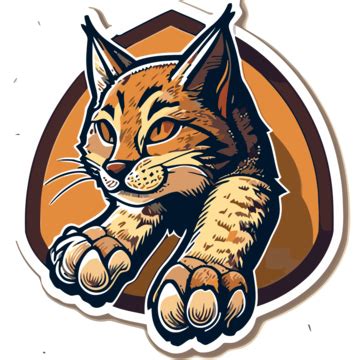 Sticker For A Bobcat Clipart Vector, Sticker Clipart, Bobcat Clipart, Bobcat Paw PNG and Vector ...