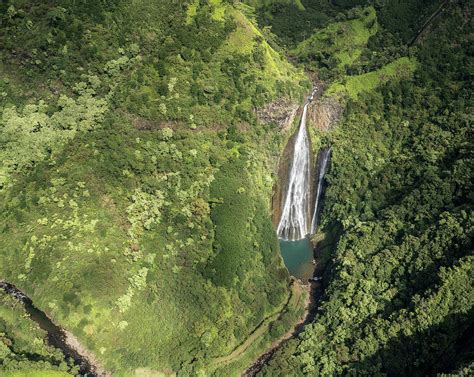 Waterfall of Kauai from helicopter tour Photograph by Steven Heap - Fine Art America