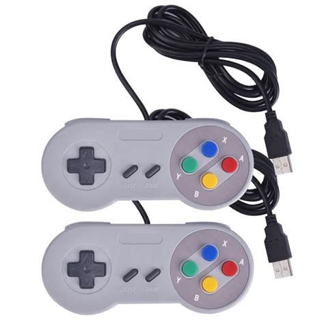 2 Pieces Wired SNES Controller USB for Nintendo High Quality USB ...