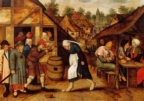 Pieter Brueghel the Younger : The Egg Dance (Private collection) 1564 ...