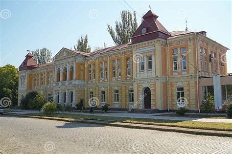 The Streets of the City of Berdyansk in the Afternoon. Stock Photo ...