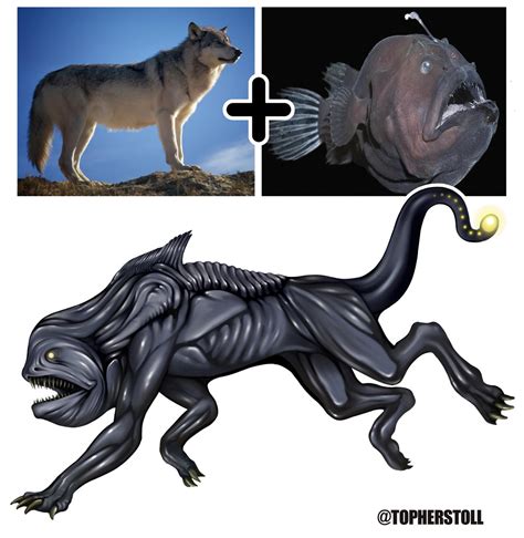 Creature Design Combo- Wolf, Angler Fish by Christopher-Stoll on DeviantArt