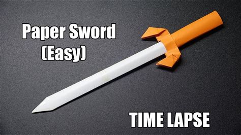 How to make a Paper Sword PART 7, Easy Origami Tutorial, DIY Ninja Sword TIME LAPSE