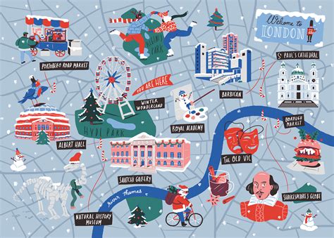 Winter Wonderland x Culture Trip // illustrated map on Behance