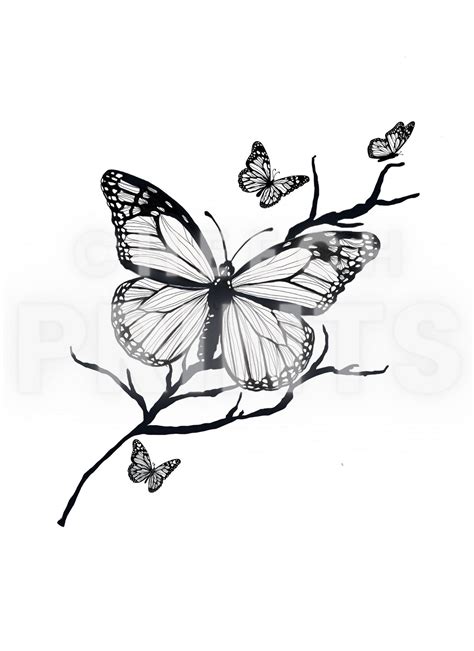 Butterfly Kisses Tattoo Design Download Printable - Etsy