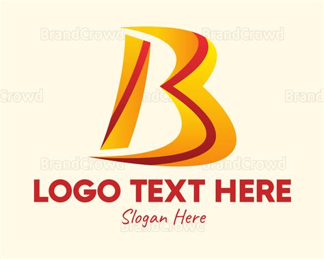 Orange Red Letter B Logo | BrandCrowd Logo Maker