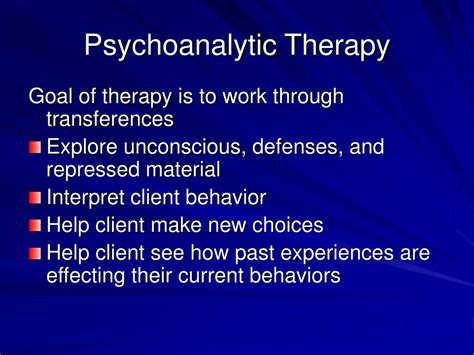 PPT - Psychoanalytic Therapy PowerPoint Presentation, free download ...