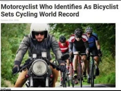 Cycling CHAMPION loses to MOTORCYCLE, identifying with a bicycle ...