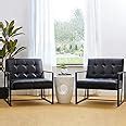 Amazon.com: glitzhome Mid Century Modern Accent Chairs Set of 2, Modern Living Room Chairs with ...