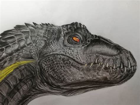 Indoraptor pencil drawing by SirToBier on DeviantArt