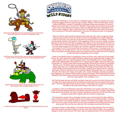 Skylanders Game Idea: Wild Riders by Blackrhinoranger on DeviantArt