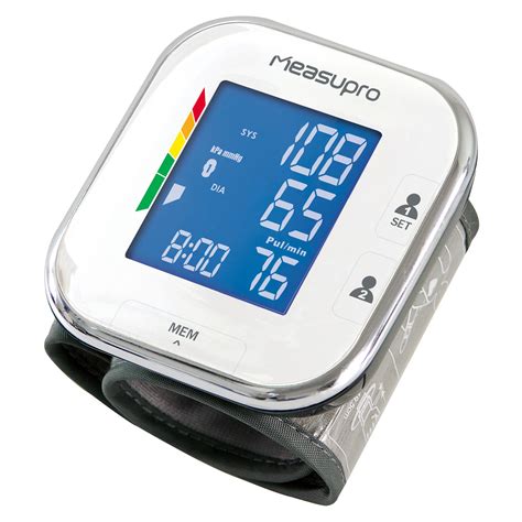 MeasuPro Wrist Digital Blood Pressure Monitor w/ Heart Rate + Hypertension Alert