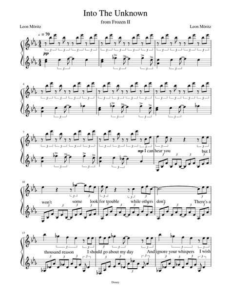 Into The Unknown (Frozen 2) Sheet music for Piano (Solo) | Musescore.com