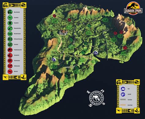 Jurassic Park Map by Chakotay02 on DeviantArt