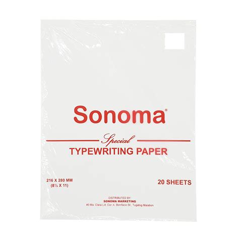 Delta Sonoma Special Typewriting Paper Letter Size 20s - Department Store | CSI Mall