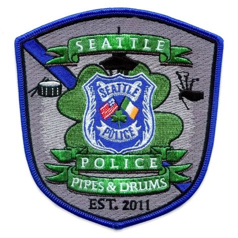 US State of Washington, City of Seattle Police Pipes & Drums Band Patch ...