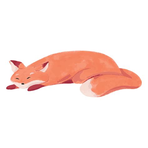 Sleeping Fox Watercolor 21635150 Vector Art at Vecteezy