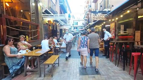 Benidorm - Old Town - Restaurants and Bars - Caminando en el Casco antiguo - YouTube