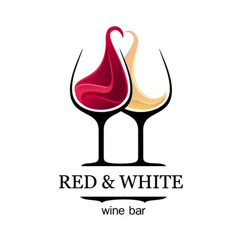 Шаблон логотипа винного бара. Красные и: стоковая векторная графика (без лицензионных платежей ...
