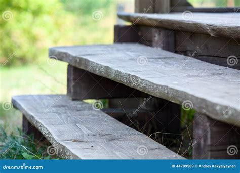 Wooden Steps of Porch Veranda Stock Image - Image of joiner, gray: 44709589