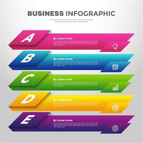Premium Vector | 5 Step Business Infographic Template