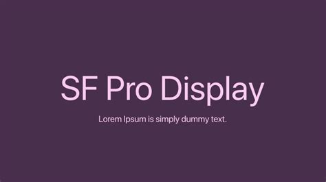 SF Pro Display Font Family : Download Free for Desktop & Webfont