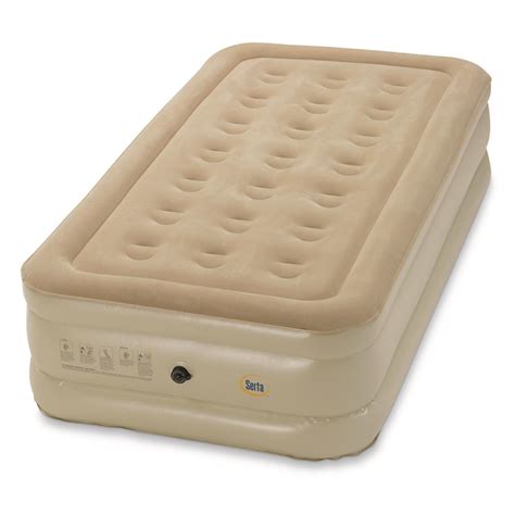 Serta Raised Twin Air Mattress with External Electric Pump - 714076, Air Beds at Sportsman's Guide